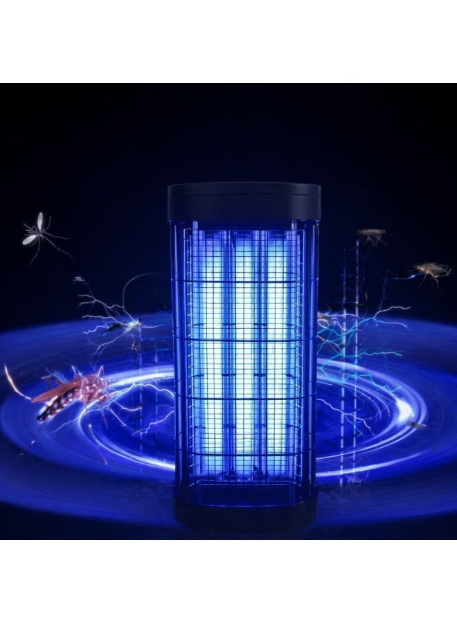 واي آند دي مبيد حشرات 20 واط - مصيدة ذباب كهربائية بالأشعة فوق البنفسجية بتصميم قفص طيور دائري | مصباح طارد للحشرات محمول للاستخدام الداخلي والخارجي - Image 2